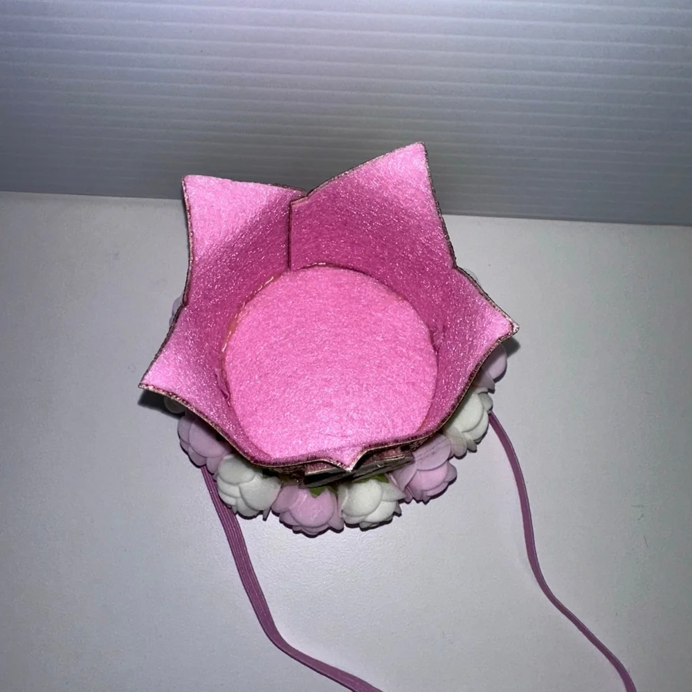 Baby Girl Pink Gold 1/2 Birthday Party Hat One Size Crown